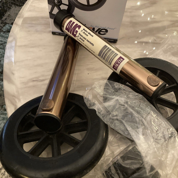 DRIVE 5" Bronze AMG Universal Walker Wheels. #10109 770-174 Preowned - Picture 2 of 11
